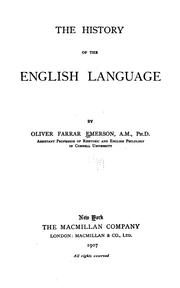 Cover of History of the English language by Thomas Raynesford Lounsbury