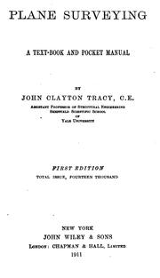Cover of Plane surveying by Tracy, John C.