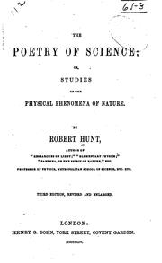Front cover of The poetry of science by Robert Hunt