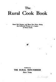 Cover of The Rural cook book by Unknown
