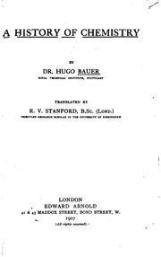 Front cover of A history of chemistry by Hugo Bauer