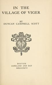 Front cover of In the village of Viger by Duncan Campbell Scott
