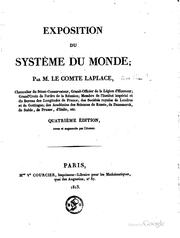 Front cover of Exposition du système du monde by Pierre Simon marquis de Laplace