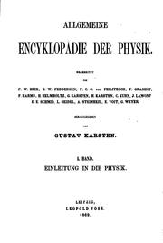 Front cover of Einleitung in die Physik by Gustav Karsten