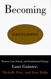 Cover of Becoming gentlemen by Lani Guinier