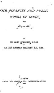Front cover of The finances and public works of India from 1869 to 1881 by Strachey, John Sir