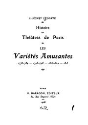 Front cover of Histoire des théâtres de Paris by L.-Henry Lecomte