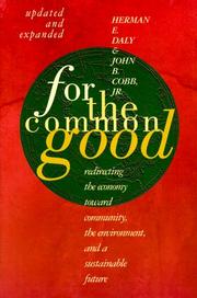 Cover of For the common good by Herman E. Daly