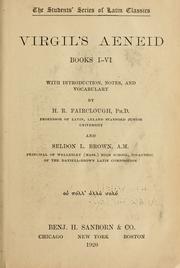 Front cover of Virgil's Aeneid books I-VI by Publius Vergilius Maro