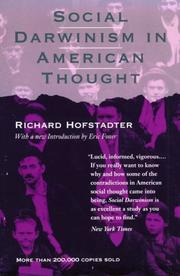 Cover of Social Darwinism in American thought, 1860-1915 by Richard Hofstadter