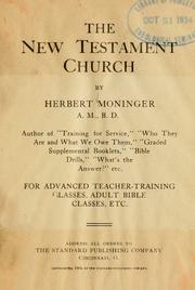 Cover of The New Testament church by Herbert Moninger