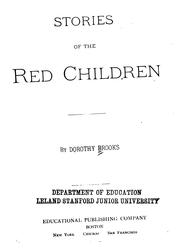 Front cover of Stories of the red children by Dorothy Brooks
