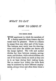 Front cover of What to eat, how to serve it by Christine Terhune Herrick