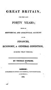 Cover of Great Britain for the last forty years by Hopkins, Thomas.