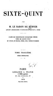 Front cover of Sixte-Quint by Hübner, Joseph Alexander Graf von