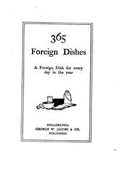 Front cover of 365 foreign dishes by Josephine Preston Peabody