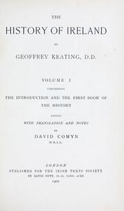Front cover of The history of Ireland by Geoffrey Keating