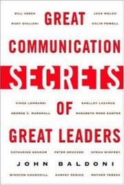 Front cover of Great communication secrets of great leaders by John Baldoni