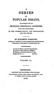 Cover of A series of popular essays by Elizabeth Hamilton