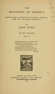 Front cover of The discovery of America by John Fiske