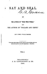 Cover of Say and seal by Susan Warner