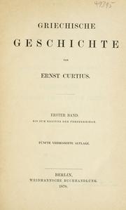 Cover of Griechische Geschichte by Ernst Curtius