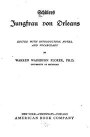 Front cover of Die Jungfrau von Orleans by Friedrich Schiller