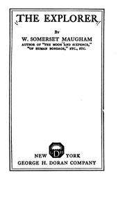 Cover of The explorer by William Somerset Maugham