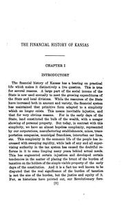 Front cover of The financial history of Kansas by James E. Boyle