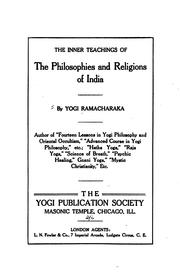 Front cover of The inner teachings of the philosophies and religions of India by William Walker Atkinson