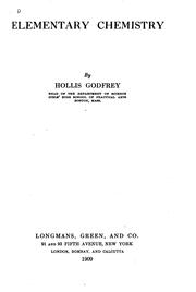 Front cover of Elementary chemistry by Hollis Godfrey
