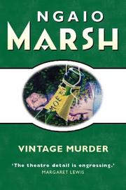 Cover of Vintage Murder by Ngaio Marsh