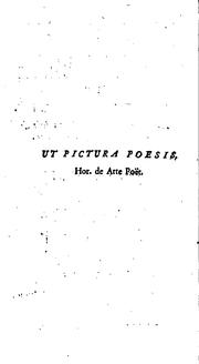 Cover of Reflexions critiques sur la poesie et sur la peinture by Dubos abbé