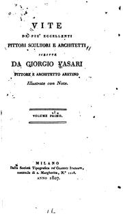 Front cover of Vite de' più eccellenti pittori, scultori et architettori by Giorgio Vasari