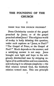 Cover of The founding of the church by Benjamin Wisner Bacon