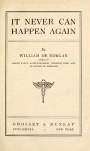 Cover of It never can happen again by William Frend De Morgan