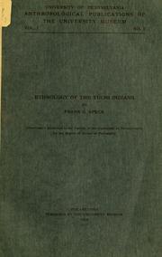 Cover of Ethnology of the Yuchi Indians by Frank G. Speck