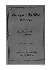 Cover of Georgia In The War 1861-1865 by Charles Edgeworth Jones