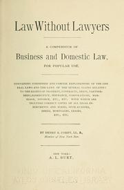 Cover of Law without lawyers by Henry B. Corey
