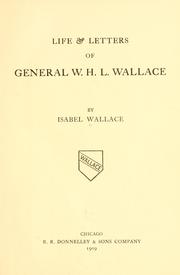 Front cover of Life & letters of General W. H. L. Wallace by Isabel Wallace