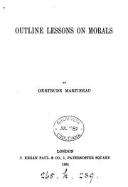 Front cover of Outline lessons on morals by Gertrude Martineau