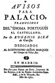 Front cover of Avisos para palacio by Luis de Abreu de Mello