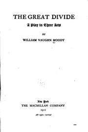 Front cover of The great divide by William Vaughn Moody