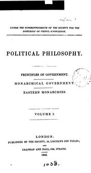 Cover of Political philosophy by Brougham and Vaux, Henry Brougham Baron