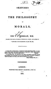 Front cover of Sketches of the philosophy of morals by Morgan, Thomas Charles Sir