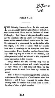 Front cover of Lectures on the history of moral philosophy in England by William Whewell