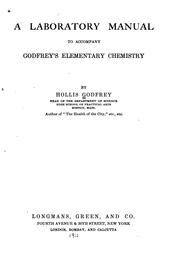 Cover of A Laboratory Manual to Accompany Godfrey's Elementary Chemistry by Hollis Godfrey