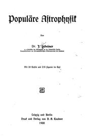 Front cover of Populäre astrophysik by Julius Scheiner