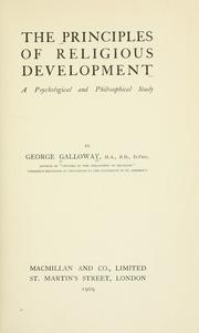 Front cover of The principles of religious development by Galloway, George.