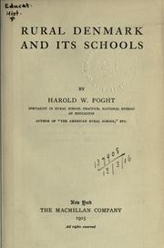 Front cover of Rural Denmark and its school by H. W. Foght